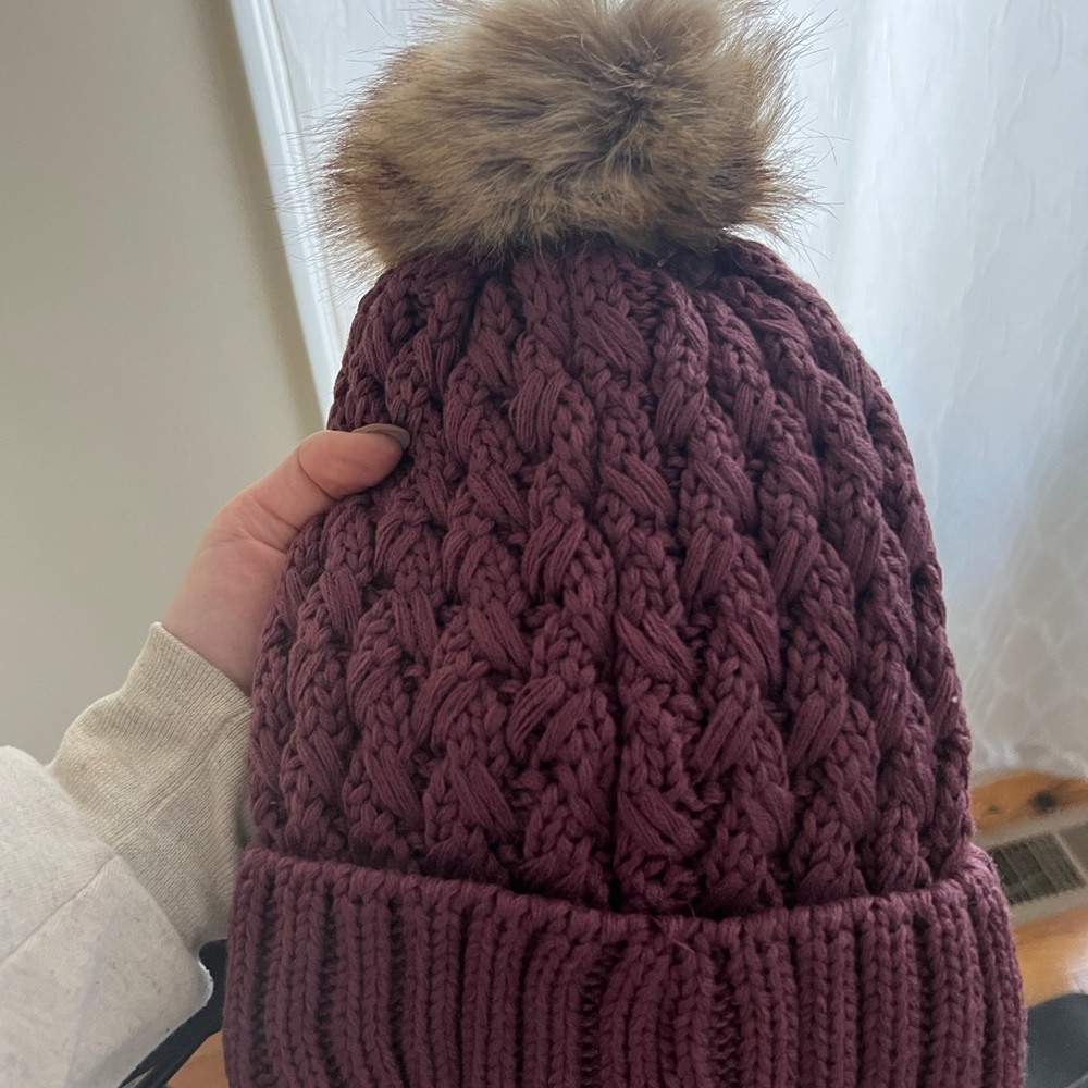 CC beanie fur lined with pom - Picture 3 of 4